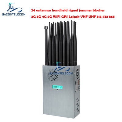 24 antenas jammer de señal portátil 24w 20m radio para todas las señales