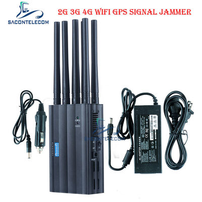 CDMA800 4000mAH Interruptor de señal portátil DC12V Bloqueador de señal GPS WiFi