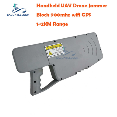 1200m GSM 900mhz UAV Drone Jammer WiFi GPS Control manual de mano