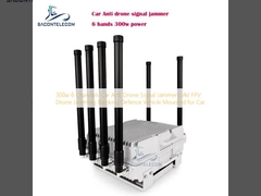 300w 6 canales Car Anti Drone Jammer de señal UAV FPV Drone bloqueo de interferencia Vehículo de defensa montado para automóvil