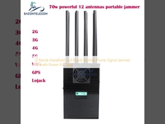 12 bandas portátiles bandas completas de señal de teléfono móvil jammer 70 vatios potencia tipo UE