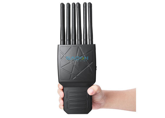 Jammer de señal portátil de 12 bandas con batería incorporada y rango de 5-20M para bloqueo de teléfonos móviles