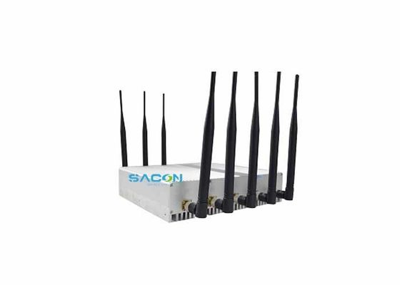 Potencia de Salida de 18W Jammer de Señal de 8 Canales con Rango de Bloqueo de 40m para Bloqueador de Teléfono Móvil y Jammer WiFi GPS