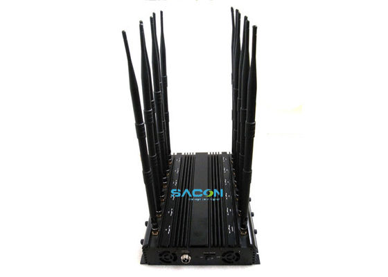 Jammer de señal de alta potencia de 30W y 12 bandas con alcance de 50m para bloqueo de señales inalámbricas y de teléfonos móviles