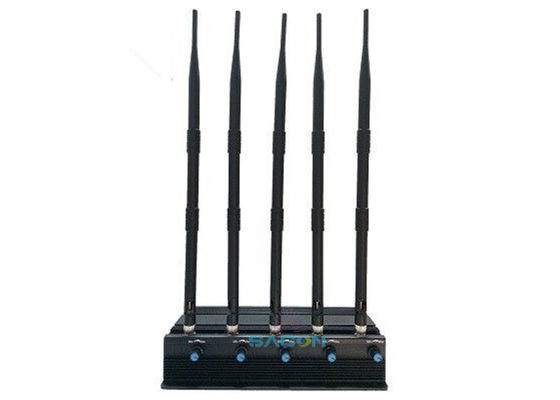 15W Jammer de Señal Wifi de Alta Potencia con 5 Antenas Ajustables y Rango de Bloqueo de 50m