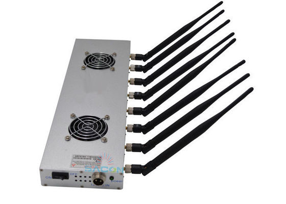 Jammer de señal de alta potencia y largo alcance de 30 m con 8 bandas y potencia de salida de 16 W
