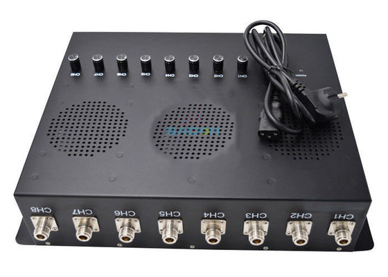 Jammer para vehículo de alta potencia de 80W negro con 8 bandas ajustables y alcance de hasta 80m
