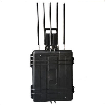 500W de alta potencia Manpack Jammer con cinco bandas y diseño a prueba de explosión para equipos SWAT