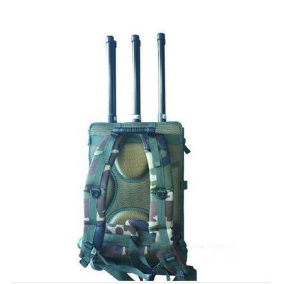 Jammer de señal de teléfono móvil de 6 bandas con rango de interferencia de 50~200m y 2 horas de tiempo de trabajo - Jammer portátil tipo mochila