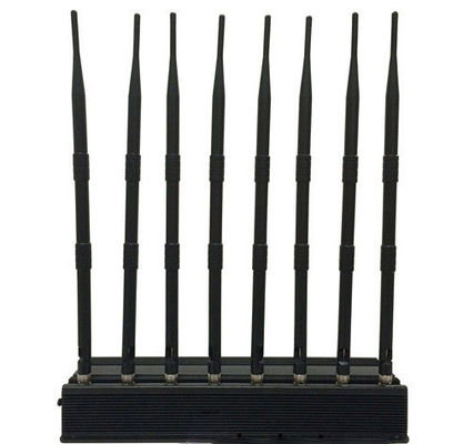 Jammer GPS de escritorio de 20W con rango de interferencia de 40m y ventiladores de refrigeración para bloqueo de señal de coche y teléfono móvil
