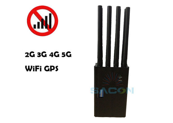 8 antenas 20m Rango 4W Fuente de alimentación de salida Jammer de señal Bloqueador de teléfono móvil Wifi Jammer