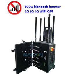 300w Mochila Jammer Prisión Militar Usando Bomba Blcok 2G 3G 4G 5G WiFi Hasta 500m