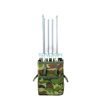 6 antenas 75W 100m Range Manpack Jammer de señal telefónica con batería incorporada