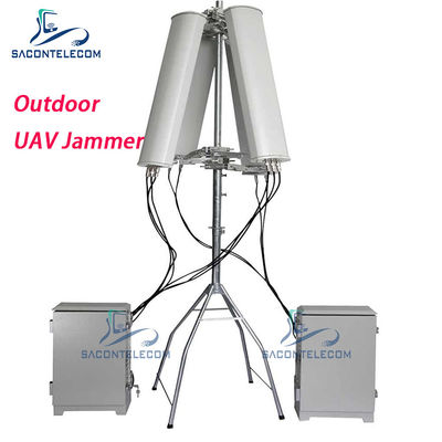 Impermeable 190w 2km 2.4G GPS 5.8G UAV Drone Jammer de señal