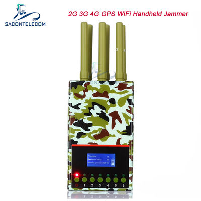 6 antenas GPS localizador teléfono móvil jammer 20m camuflaje