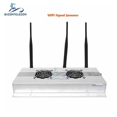 9 Watts Wifi Jammer de señal 3 canales 2.4G 5.2G 5.8G 100m con adaptador de CA