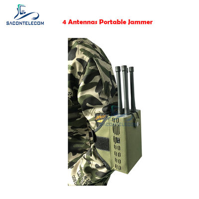 Jammer de señal de control remoto de coche portátil con potencia de salida de 30W, rango de interferencia de 500m y cobertura de 4 bandas