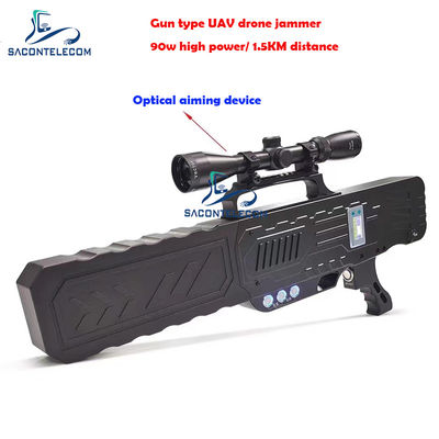 Disparador anti-drones de mano 2.4G 5.8G GPS 90w potencia 2KM distancia