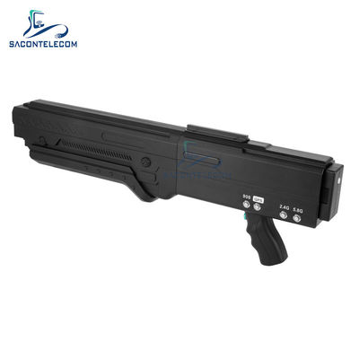 1.2KM Distance Gun Drone Portable UAV Jammer de señal 2.4G 5.8G GPS 900mhz