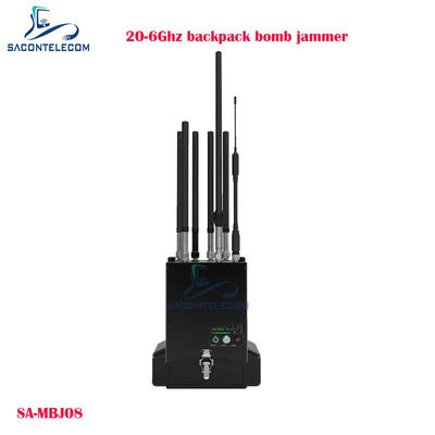20-6000MHz Manpack interferidor de drones con 100W de potencia y 40m de distancia de interferencia de la mochila bomba interferidor de señales UAV bloqueador