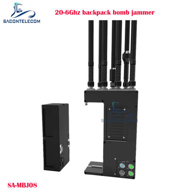 20-6000MHz Manpack interferidor de drones con 100W de potencia y 40m de distancia de interferencia de la mochila bomba interferidor de señales UAV bloqueador