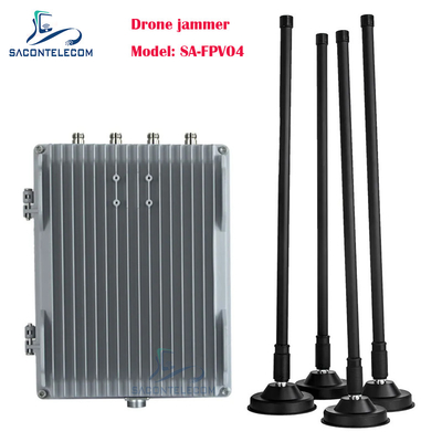 4 canales 200w Potente bloqueador de señal de drones Vehículo montado FPV bloqueador de drones