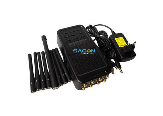 Interruptor de señal de teléfono celular de alta potencia 5.8G portátil con 8 bandas y batería de 4700mAh