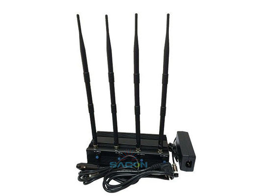 4w de escritorio Wifi Jammer de señal con 5.2G 5.8G frecuencia y hasta 30m de alcance