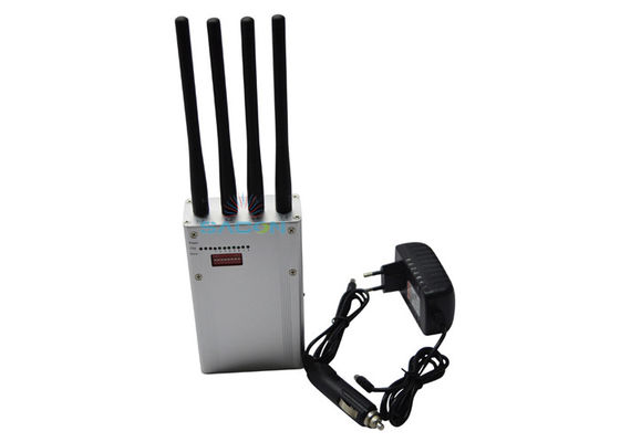 Interruptor de señal portátil digital profesional con potencia de salida de 6,5 W 4 antenas y rango de interferencia de 30 m