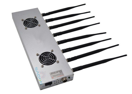 Jammer de señal de alta potencia y largo alcance de 30 m con 8 bandas y potencia de salida de 16 W