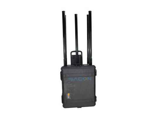 Potencia de Salida de 150W Manpack Jammer con Rango de Bloqueo de 100-200 Metros y Estuche Impermeable