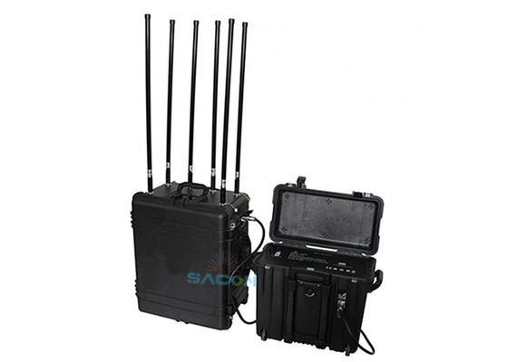 6 bandas bomba militar manpack jammer 460w de alta potencia con 5% ~ 90% de humedad