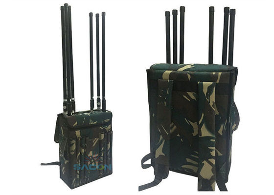 120W 8 canales Manpack Jammer con alcance de 120m para protección VIP y eliminación de bombas