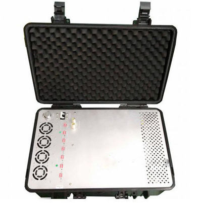 75W Potencia de salida 5.8G 4G RCIED Mochila de bolso Drone Jammer de señal con 30 ~ 500m de rango de interferencia y largo tiempo de trabajo