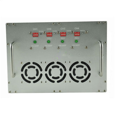 Interruptor de teléfono celular de 4 canales de alta potencia de 200W con buen sistema de enfriamiento para un bloqueo eficaz de la señal