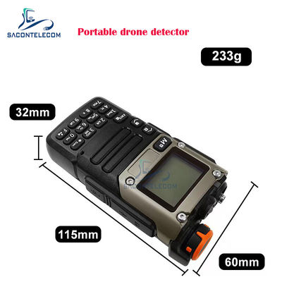 Detector de drones portátil con una frecuencia de 700-6 GHz y una distancia de detección de 800 m