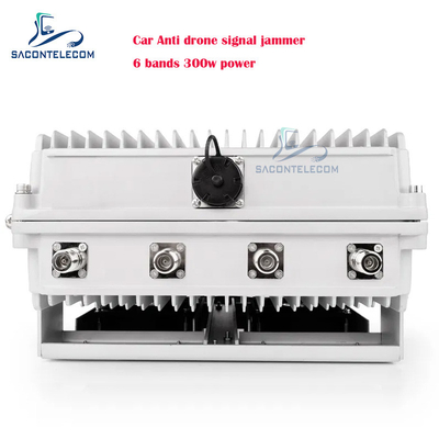 300w 6 canales Car Anti Drone Jammer de señal UAV FPV Drone bloqueo de interferencia Vehículo de defensa montado para automóvil