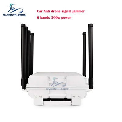 300w 6 canales Car Anti Drone Jammer de señal UAV FPV Drone bloqueo de interferencia Vehículo de defensa montado para automóvil