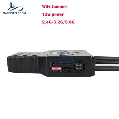12W WiFi portátil Bluetooth 2.4G 5.2G 5.8G Interruptor de señal de teléfono móvil con alcance de 50 metros