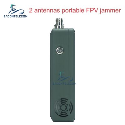 Jammmer anti-drones portátil de mano de 2 bandas con 60W de potencia de salida y batería de 32000 mAh