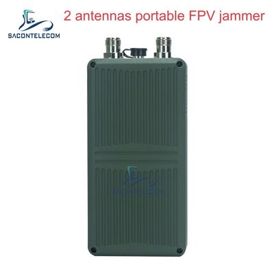 Jammmer anti-drones portátil de mano de 2 bandas con 60W de potencia de salida y batería de 32000 mAh