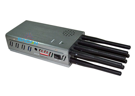 Jammer GPS de alta potencia de 8W y bloqueador de teléfonos celulares con 8 bandas y alcance de 30m