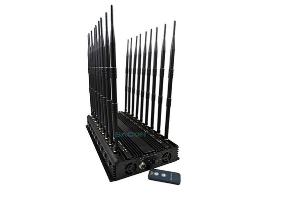 Bloqueador de teléfono móvil de alta potencia de 42W con 18 canales para bloquear señales 2G 3G 4G 5G y 2.4G