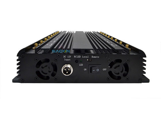 18 bandas de interferencia de señal con 5 ventiladores de enfriamiento y un radio de interferencia de 40 m para WiFi GPS VHF UHF bloqueo
