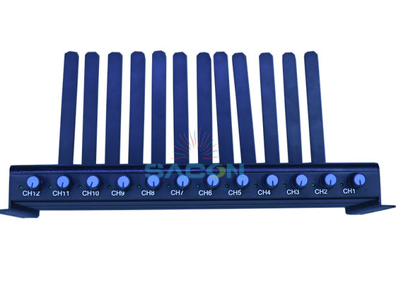 12 canales de energía ajustable 5.8G jammer de señal para bloqueador de teléfono móvil