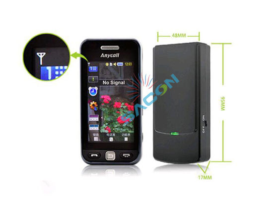 Mini jammer de señal oculta con potencia de salida de 0,5 W 10m de rango de interferencia y batería incorporada