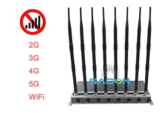 Jammer de señal 5G de 40W con radio de interferencia de 80m y 3 ventiladores de refrigeración