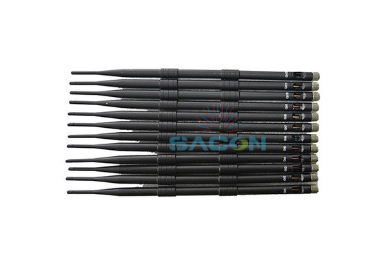 Jammer de señal 5G de 80W con 12 antenas y control remoto infrarrojo para bloqueo de teléfonos móviles