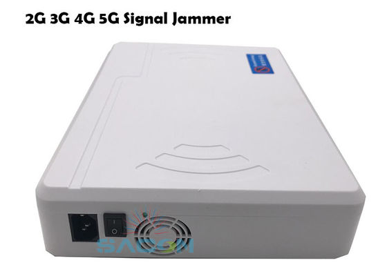 8 Canales 20W Potencia de Salida Bloqueador de Señal Móvil con Antenas Integradas para Bloqueo 2G 3G 4G 5G WiFi GPS