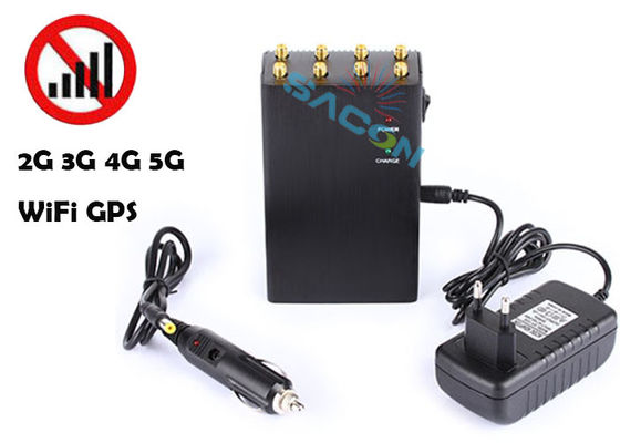 8 canales de alta potencia 2W portátil de la señal jammer de mano anti rastreo para 3G 4G GPS WiFi